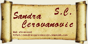 Sandra Cerovanović vizit kartica